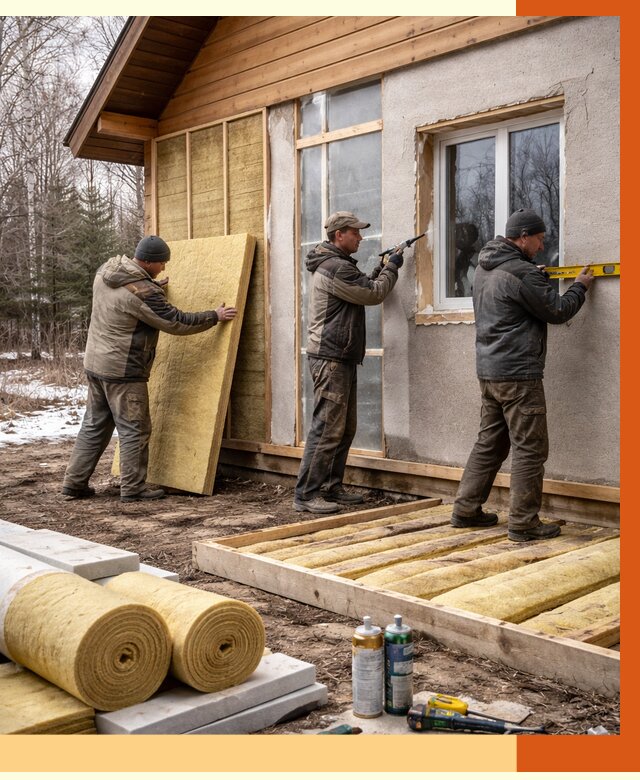 Утепление дачного дома в Самаре от 4800 руб/м2 — недорого | ТепломастерСмр