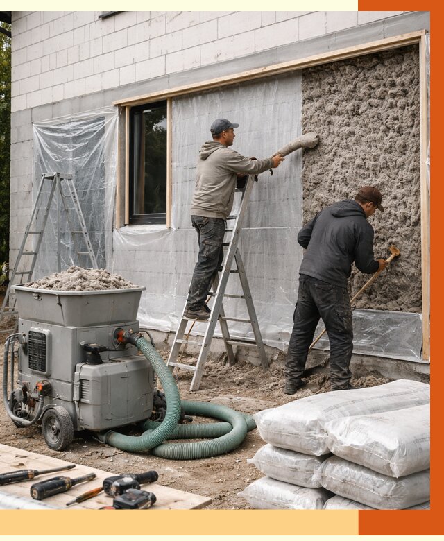 Утепление дома из газобетона эковатой в Самаре от 4548 руб./м2 | ТепломастерСмр